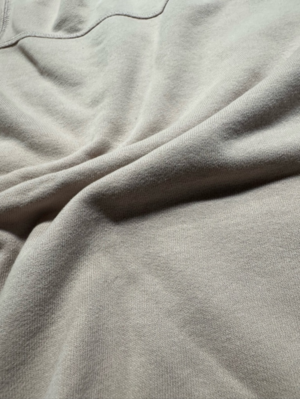 Abercrombie & Fitch Snap Side Sweatshirt Beige Fleece Pullover Women M - Picture 9 of 9